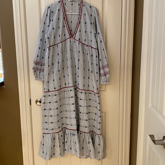 Striped Tiered Dress - Picture 1 of 1